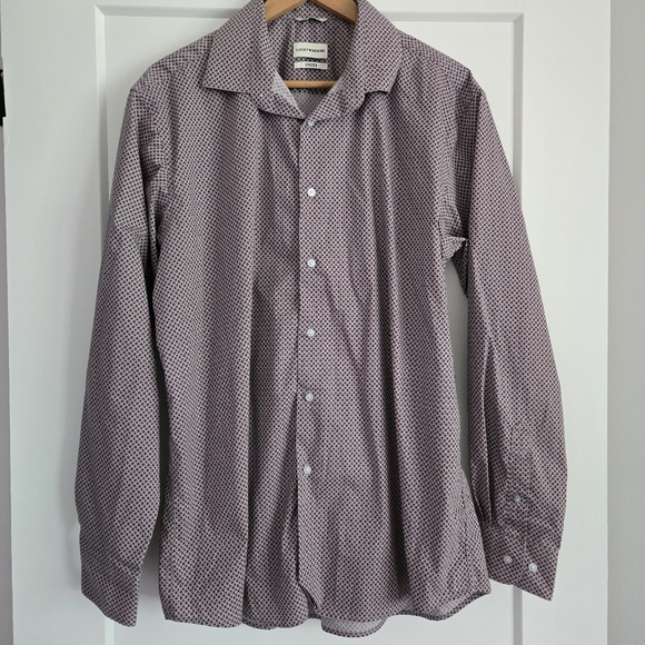 Lucky Brand Men's Large Classic Stretch Patterned Shirt - Picture 1 of 12